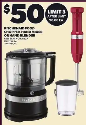 Loblaws KITCHENAID FOOD CHOPPER HAND MIXER OR HAND BLENDER offer