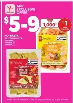 Loblaws PC PASTA, 255-600 G offer