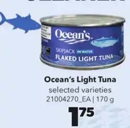 Loblaws OCEAN'S LIGHT TUNA, 170 G offer