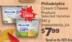 Loblaws PHILADELPHIA CREAM CHEESE PRODUCT, 340 G offer