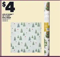 Loblaws LIFE AT HOME 30 X 200 ROLL WRAP offer