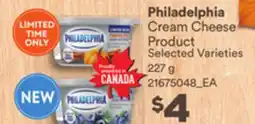 Loblaws PHILADELPHIA CREAM CHEESE PRODUCT 227 G offer