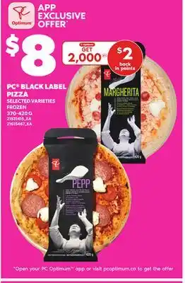 Loblaws PC BLACK LABEL PIZZA, 370-420 G offer