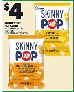 Loblaws SKINNY POP POPCORN, 125/150 G offer