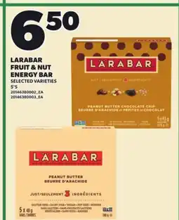 Loblaws LARABAR FRUIT & NUT ENERGY BAR, 5'S offer