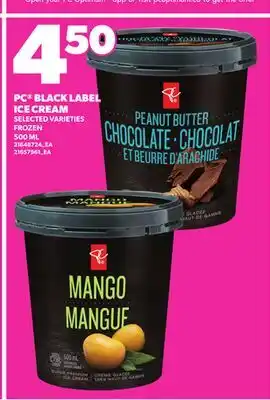 Loblaws PC BLACK LABEL ICE CREAM, 500 ML offer
