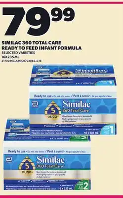 Loblaws SIMILAC 360 TOTAL CARE READY TO FEED INFANT FORMULA, 16X235 ML offer