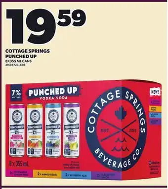 Loblaws COTTAGE SPRINGS PUNCHED UP, 8X355 ML CANS offer