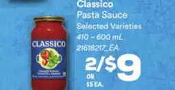Loblaws CLASSICO PASTA SAUCE, 410 – 600 ML offer