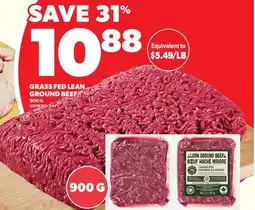 Loblaws GRASS FED LEAN GROUND BEEF, 900 G offer