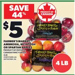 Loblaws FARMER'S MARKET AMBROSIA, MCINTOSH OR SPARTAN APPLES, 4 LB offer
