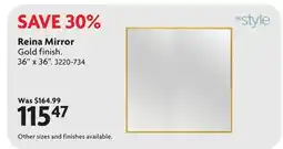 Home Hardware Reina Mirror Gold finish offer