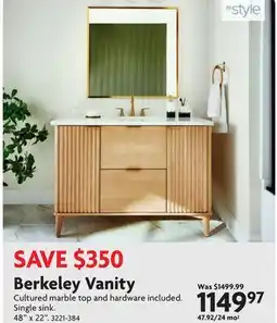 Home Hardware INSTYLE Berkeley Vanity offer