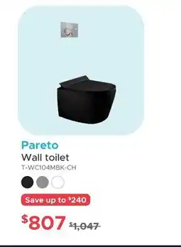 Bath Depot Pareto Wall toilet offer