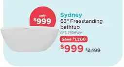 Bath Depot Sydney 63 Freestanding bathtub offer