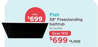 Bath Depot Flair 59 Freestanding bathtub offer