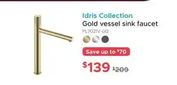 Bath Depot Idris Collection Gold vessel sink faucet offer