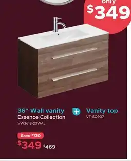 Bath Depot 36 Wall vanity Essence Collection offer