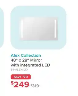 Bath Depot Alex Collection 48 x 28 Mirror with integrated LED offer