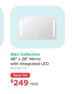 Bath Depot Alex Collection 48 x 28 Mirror with integrated LED offer