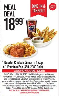 Swiss Chalet MEAL DEAL offer
