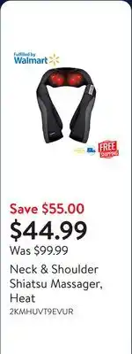 Walmart Neck & Shoulder Shiatsu Massager, Heat offer