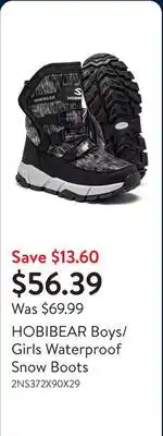 Walmart HOBIBEAR Boys/Girls Waterproof Snow Boots offer