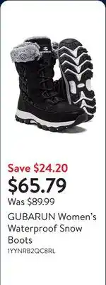 Walmart GUBARUN Women's Waterproof Snow Boots offer