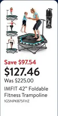 Walmart IMFIT 42 Foldable Fitness Trampoline offer