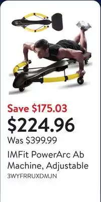 Walmart IMFit PowerArc Ab Machine, Adjustable offer