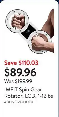 Walmart IMFIT Spin Gear Rotator, LCD, 1-12lbs offer