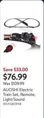 Walmart AUOSHI Electric Train Set, Remote, Light/Sound offer