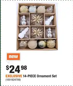 Home Depot EXCLUSIVE 14-PIECE Ornament Set offer