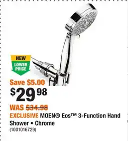 Home Depot EXCLUSIVE MOEN Eos 3-Function Hand Shower • Chrome offer