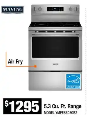 Home Depot 5.3 Cu. Ft. Range offer