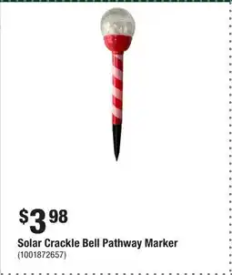 Home Depot Solar Crackle Bell Pathway Marker offer
