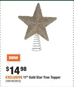 Home Depot EXCLUSIVE 11 Gold Star Tree Topper offer