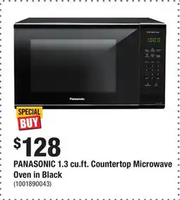 Home Depot PANASONIC 1.3 cu.ft. Countertop Microwave Oven in Black offer