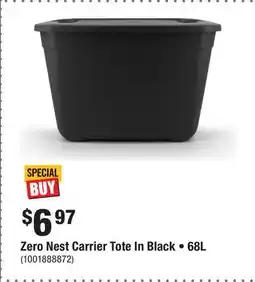 Home Depot Zero Nest Carrier Tote In Black • 68L offer