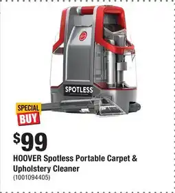 Home Depot HOOVER Spotless Portable Carpet & Upholstery Cleaner offer
