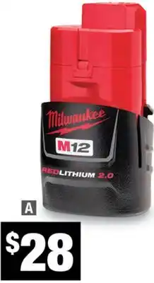 Home Depot M12 REDLITHIUM 2.0Ah Compact Battery offer