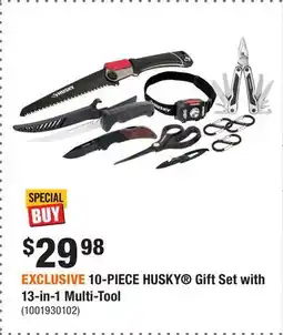Home Depot EXCLUSIVE 10-PIECE HUSKY Gift Set with 13-in-1 Multi-Tool offer