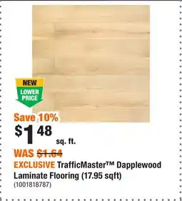 Home Depot EXCLUSIVE TrafficMaster Dapplewood Laminate Flooring (17.95 sqft) offer