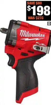 Home Depot M12 FUEL Brushless 3/8 Stubby Impact Wrench (Tool Only) offer