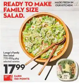 Longo's Family Size Salad offer