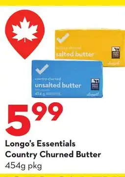 Longo's Longo's Essentials Country Churned Butter offer