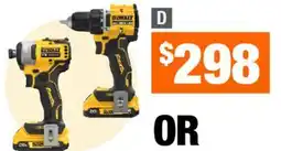 Home Depot EXCLUSIVE 2-PIECE ATOMIC Brushless Compact 1/2 Drill/Driver and Impact Driver Combo Kit offer