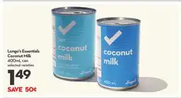 Longo's Essentials Coconut Milk offer