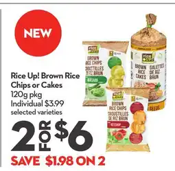 Longo's Brown Rice Chips or Cakes offer