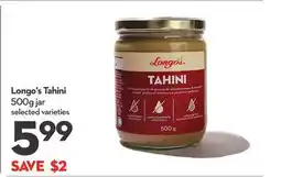 Longo's Tahini offer